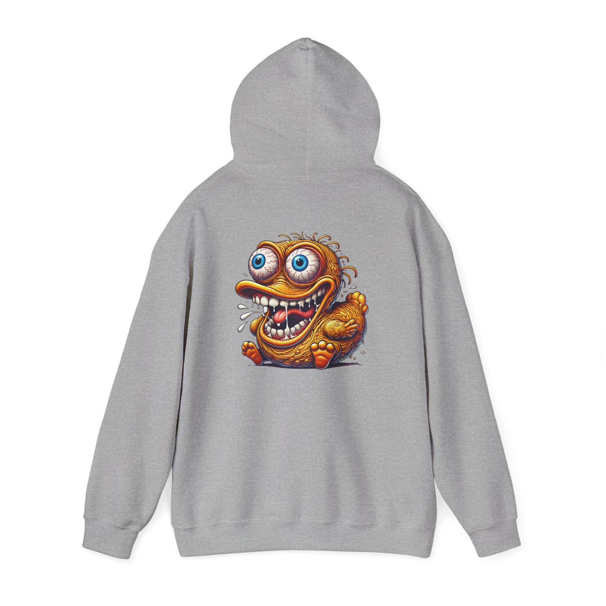 Hoodie — Whimsical Big-Eyed Monster Cartoon Back Print