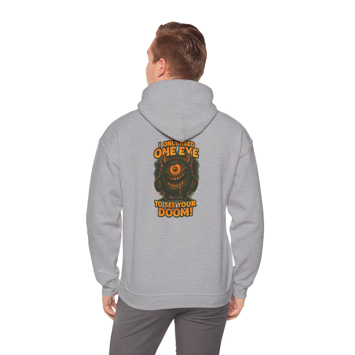 Hoodie — 'I Have One Eye to See Your Doom' Cyclops Horror Graphic Hoodie