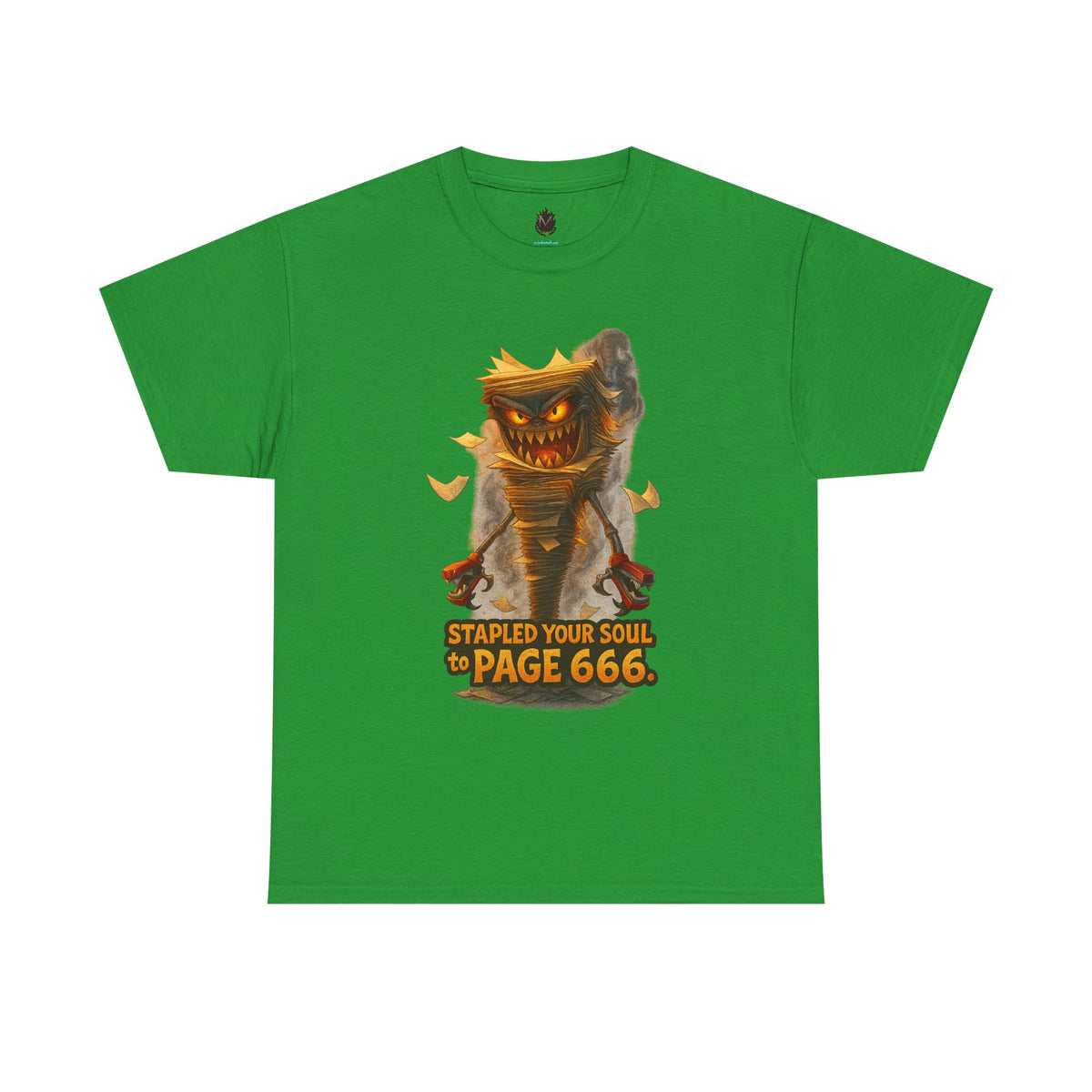Stapled Your Soul to Page 666 T-Shirt | Demon Book Horror Tee