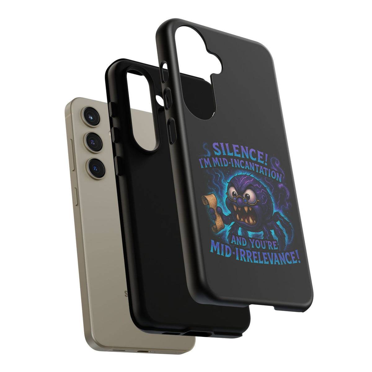 Phone Case — "Silence! I'm Mid-Incantation" Cute Angry Spider Magic Design