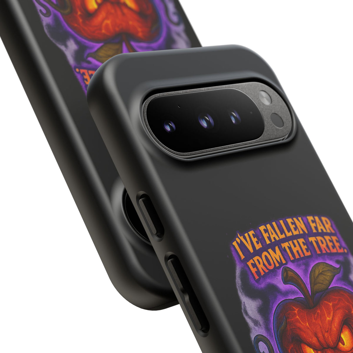 Phone Case — 'I've Fallen Far From the Tree, Straight Into Madness' Pumpkin Horror Design