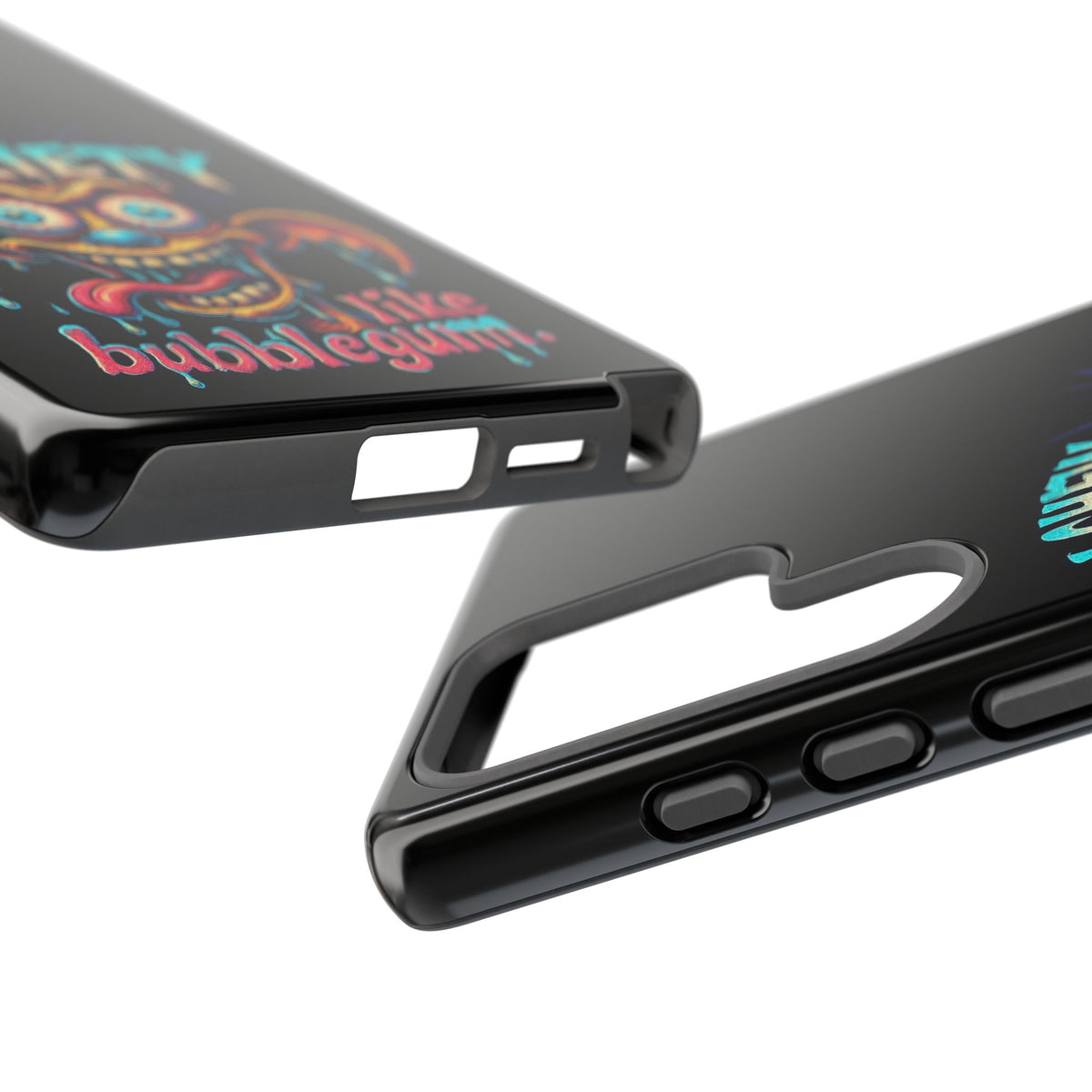 Phone Case — "I Chew Anxiety Like Bubblegum" Retro Monster Design