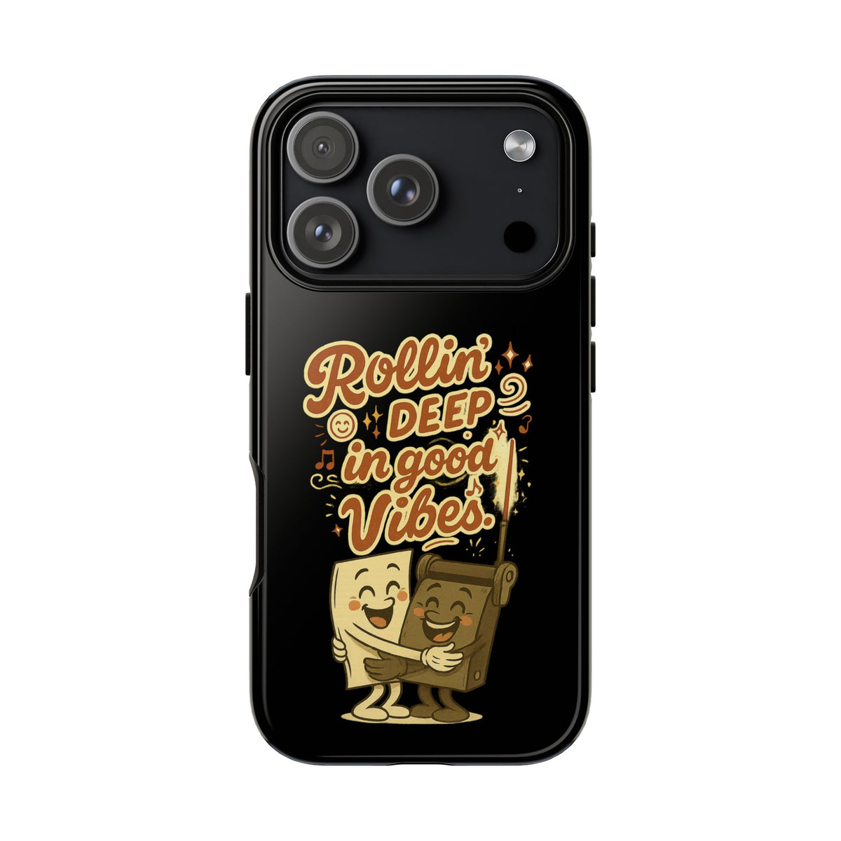 Phone Case — "Rollin' Deep in Good Vibes" Cartoon Retro Design