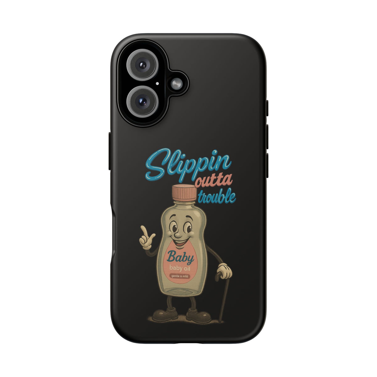 Phone Case — Retro 'Slippin Outta Trouble' Baby Bottle Design