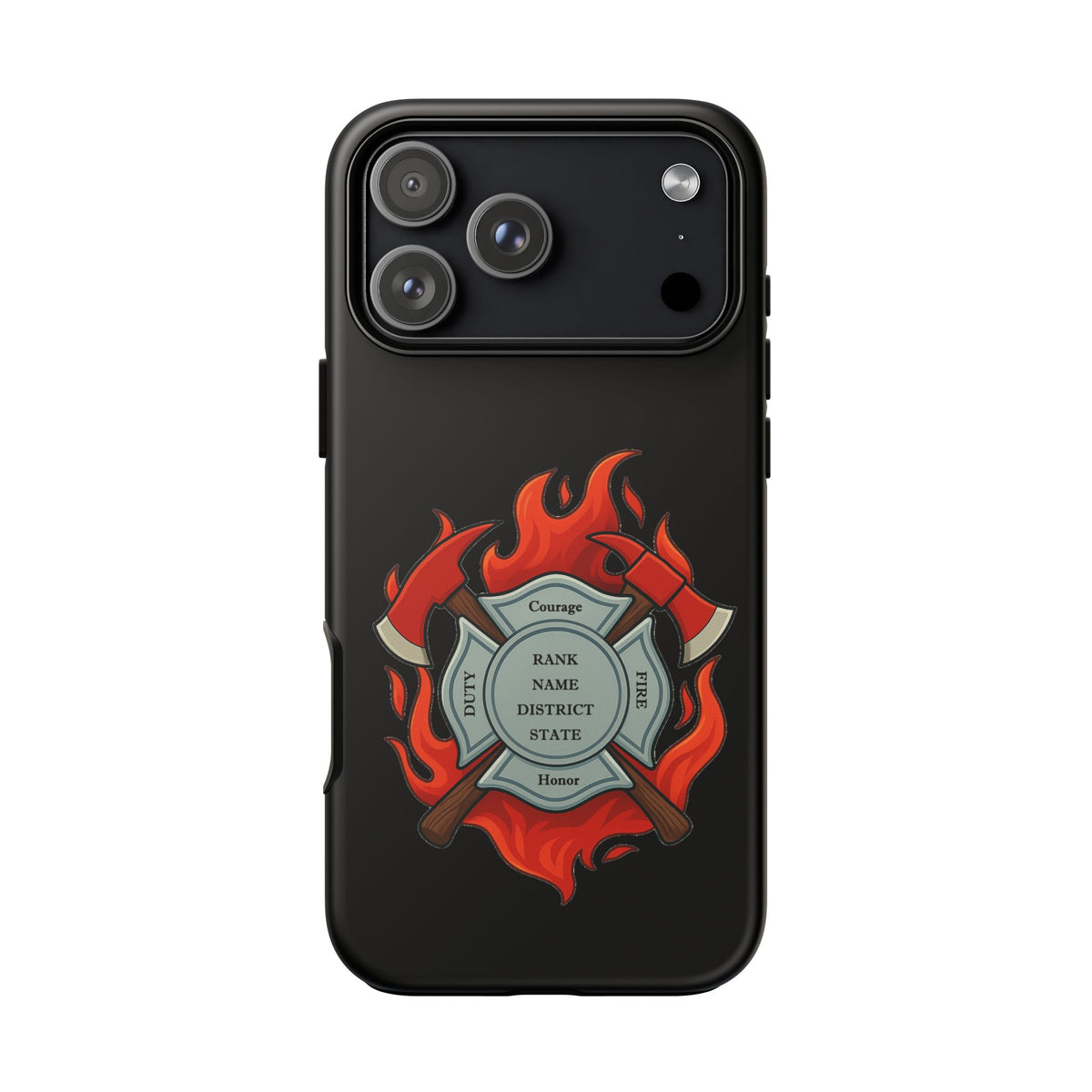 Firefighter Maltese Cross Phone Case — Custom Rank/Name/District Design