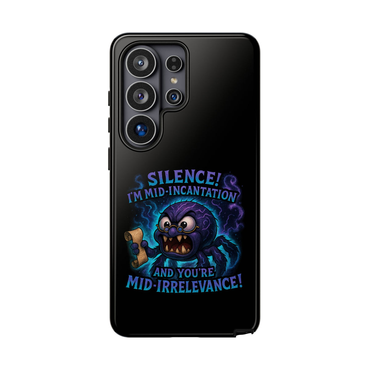 Phone Case — "Silence! I'm Mid-Incantation" Cute Angry Spider Magic Design