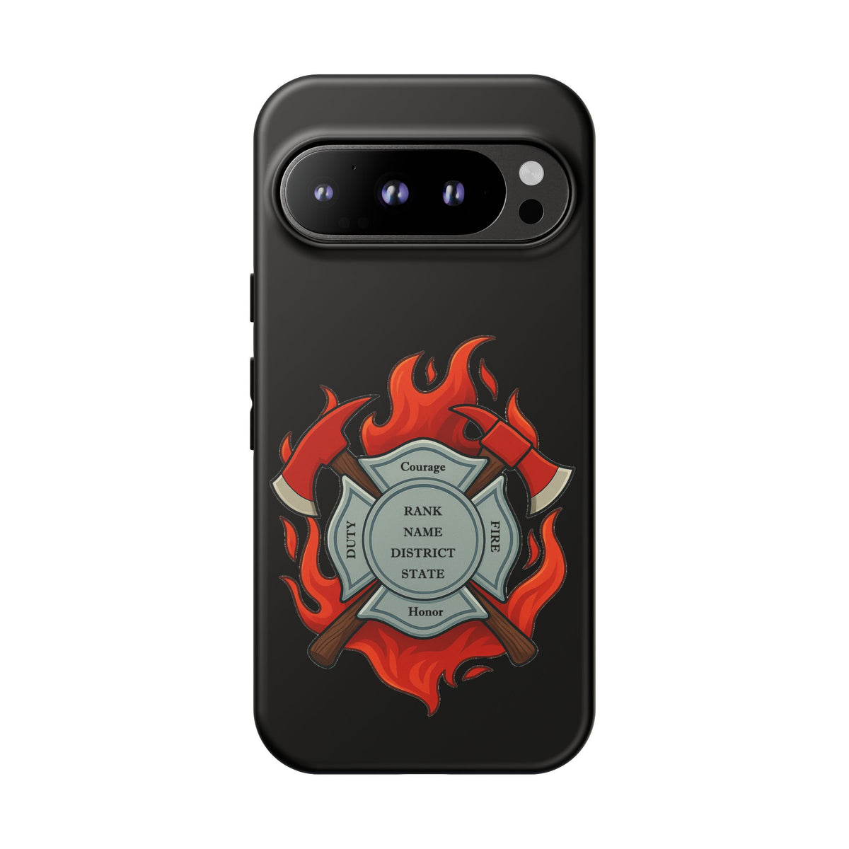 Firefighter Maltese Cross Phone Case — Custom Rank/Name/District Design