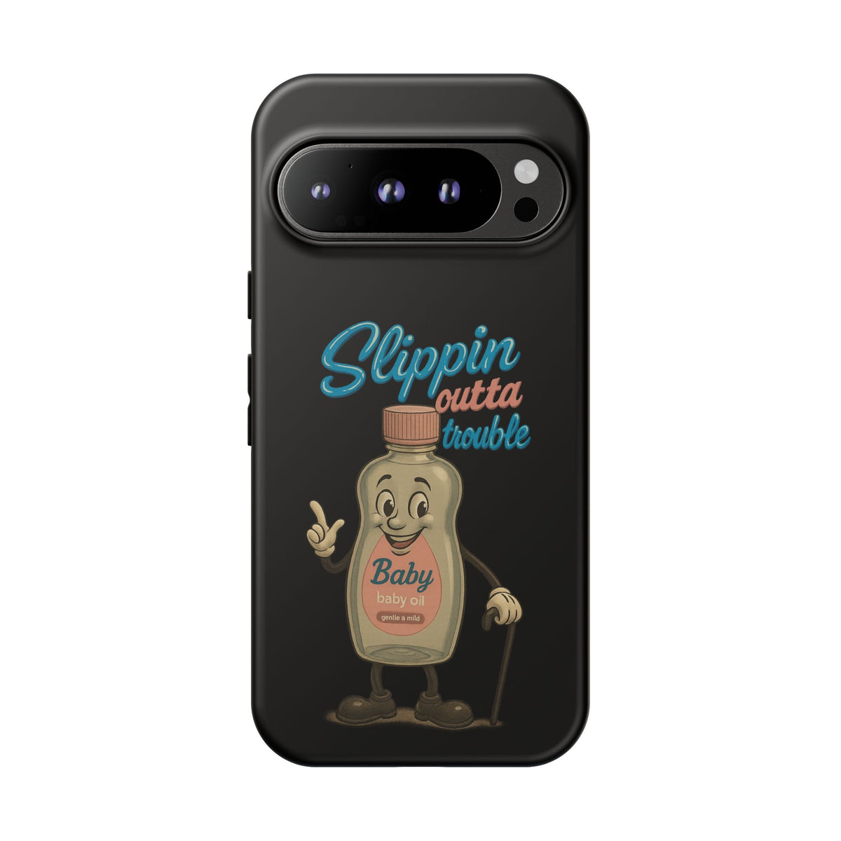 Phone Case — Retro 'Slippin Outta Trouble' Baby Bottle Design