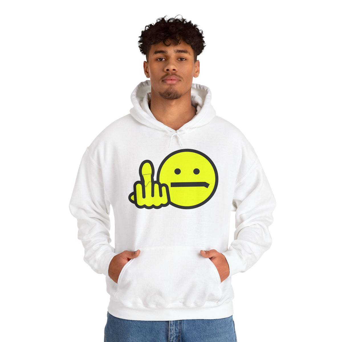 Middle Finger Smiley Hoodie – Zero F*cks Given