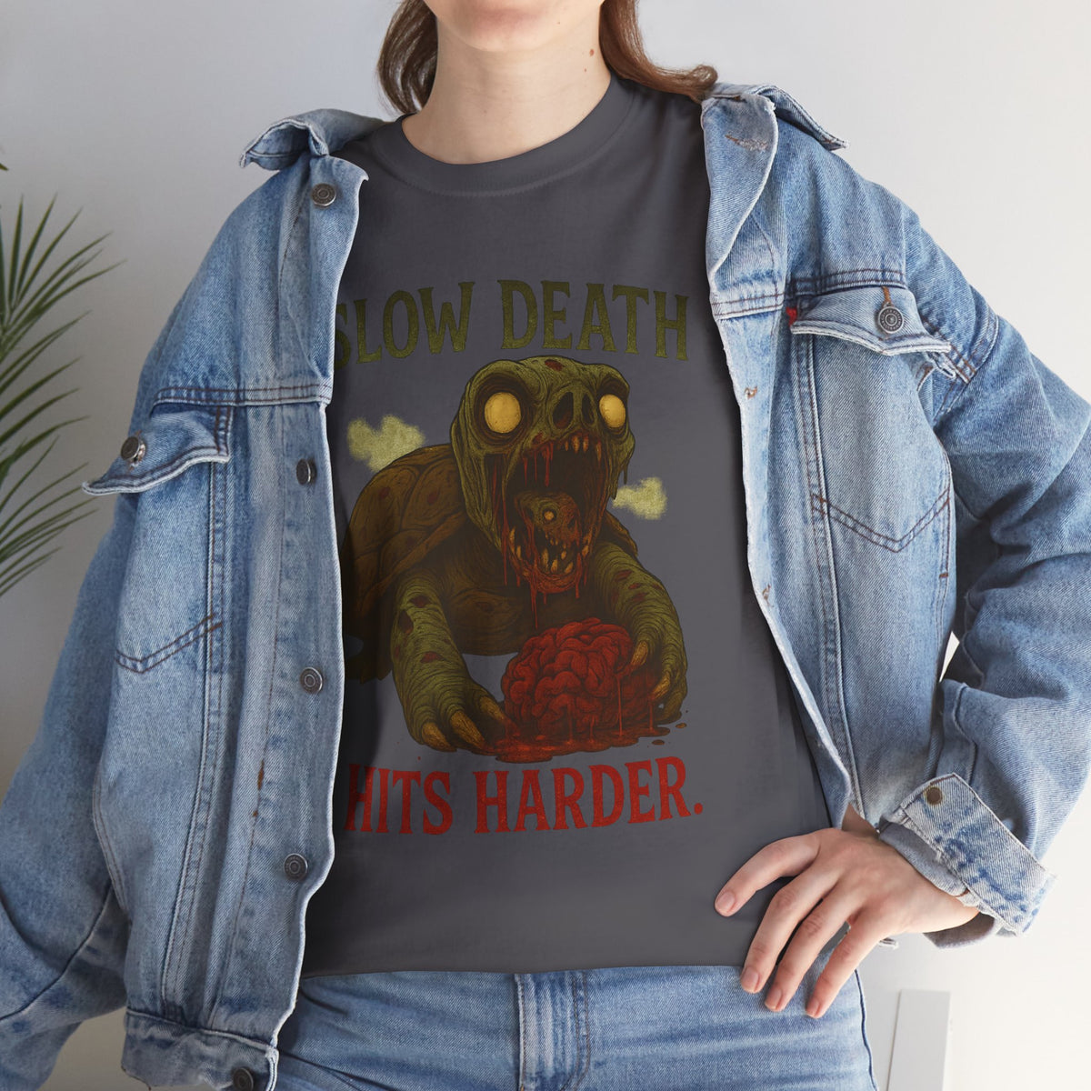 Slow Death Hits Harder – Zombie Turtle Tee