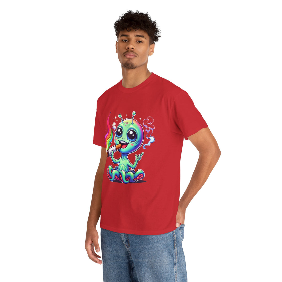 Colorful Alien Tee - Fun Graphic Tee