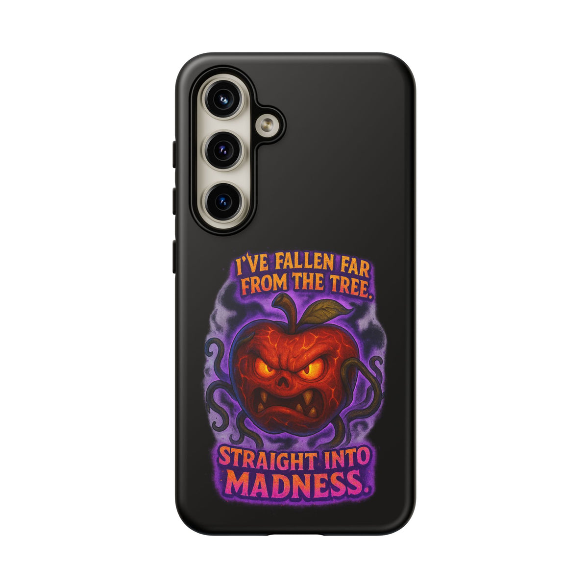 Phone Case — 'I've Fallen Far From the Tree, Straight Into Madness' Pumpkin Horror Design