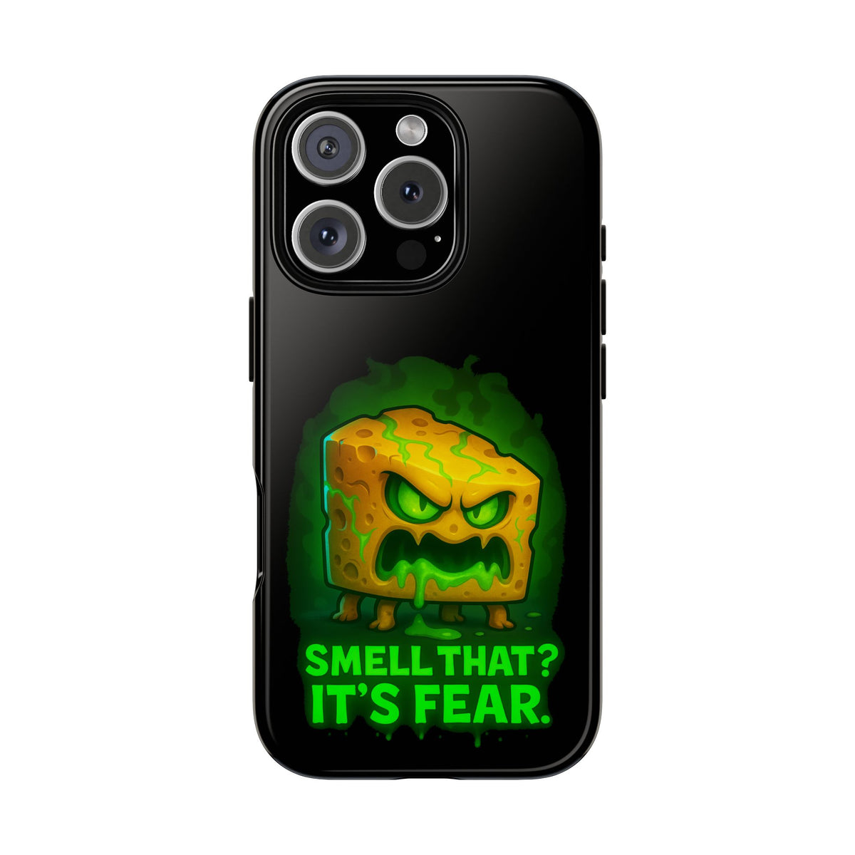 Phone Case — 'Smell That? It's Fear.' Spooky Cheese Monster Protective Case