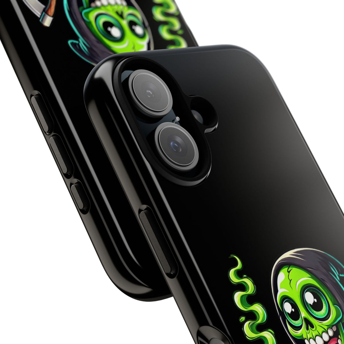 Grinning Green Reaper Phone Case