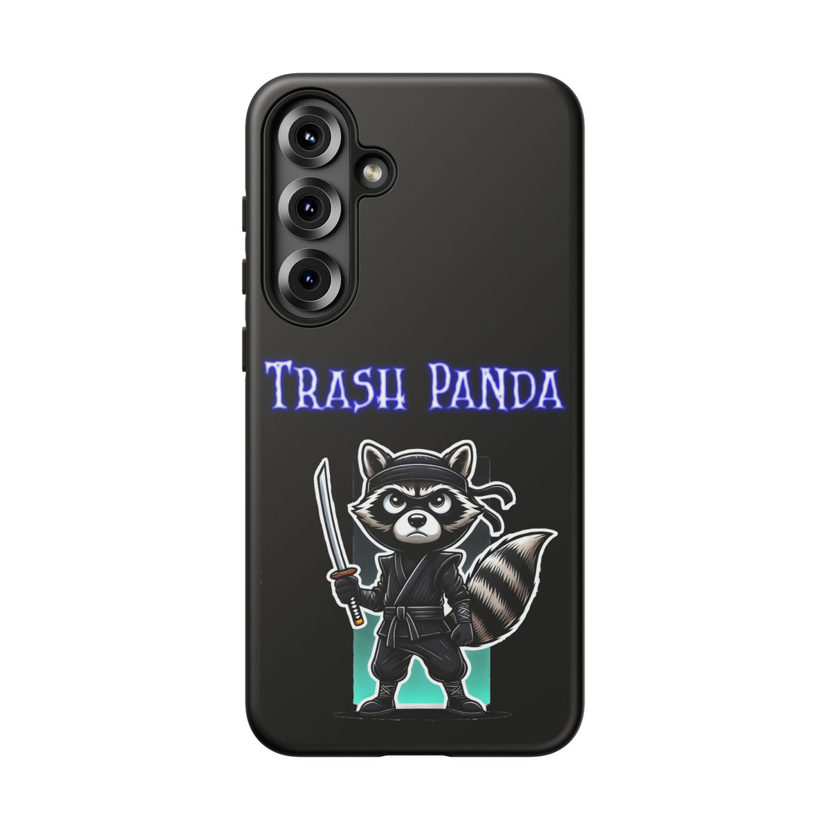 Trash Panda Ninja Phone Case — Cute Raccoon Warrior Protective Case