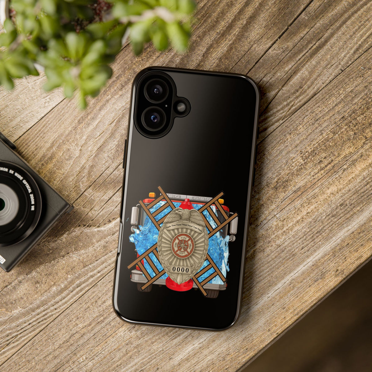 Firefighter Badge Phone Case – Maltese Cross Rescue Design