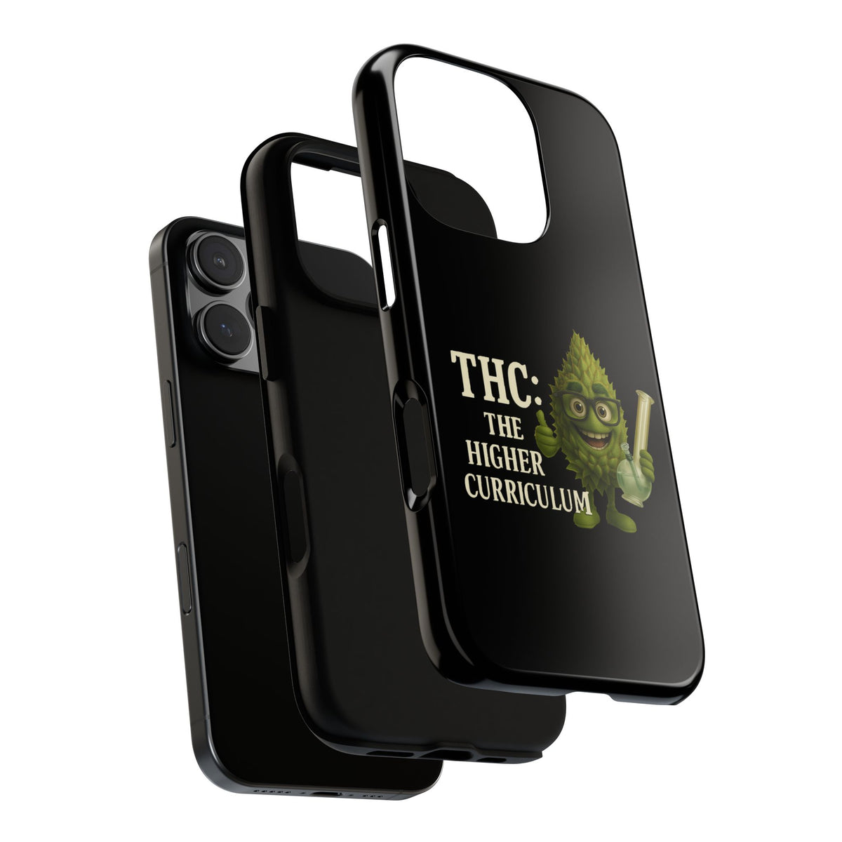 THC The Higher Curriculum Phone Case – Funny Cannabis Nug Cartoon iPhone Case