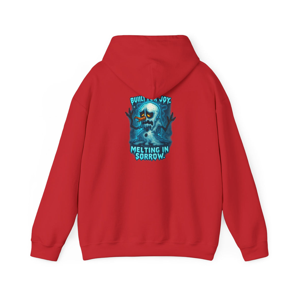 Melting in Sorrow Hoodie — Blue Melting Skull Graphic Pullover