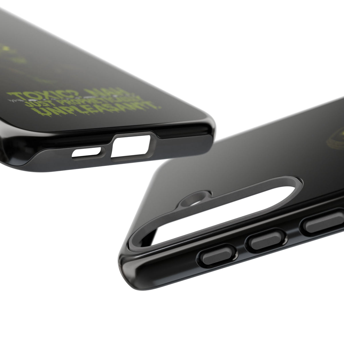 Phone Case — 'Toxic? Nah, Just Prophetically Unpleasant' Neon Grim Reaper Protective Cover