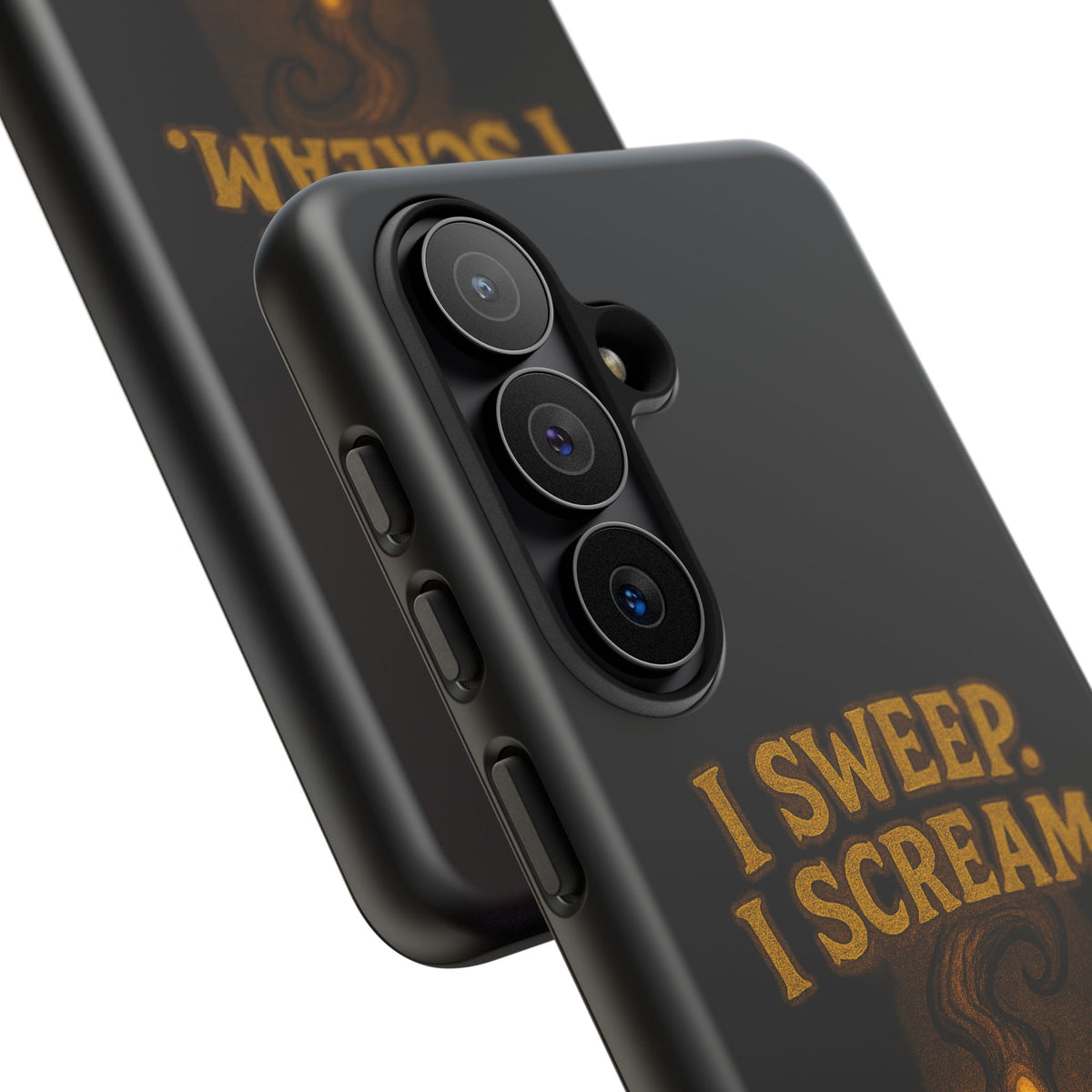 Phone Case — "I Sweep. I Scream. I Smile in That Order." Halloween Horror Design