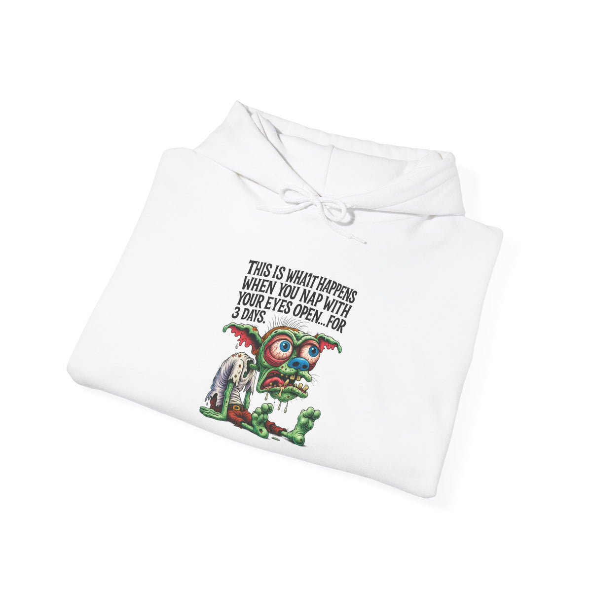 Cute Monster Hoodie with "This Is What Happiness Looks Like When You May Have Your Wings Open..." — Whimsical Gift Pullover