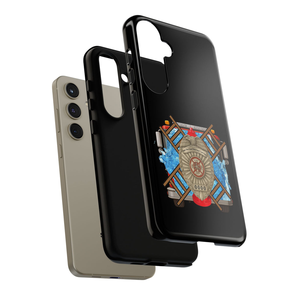 Firefighter Badge Phone Case – Maltese Cross Rescue Design