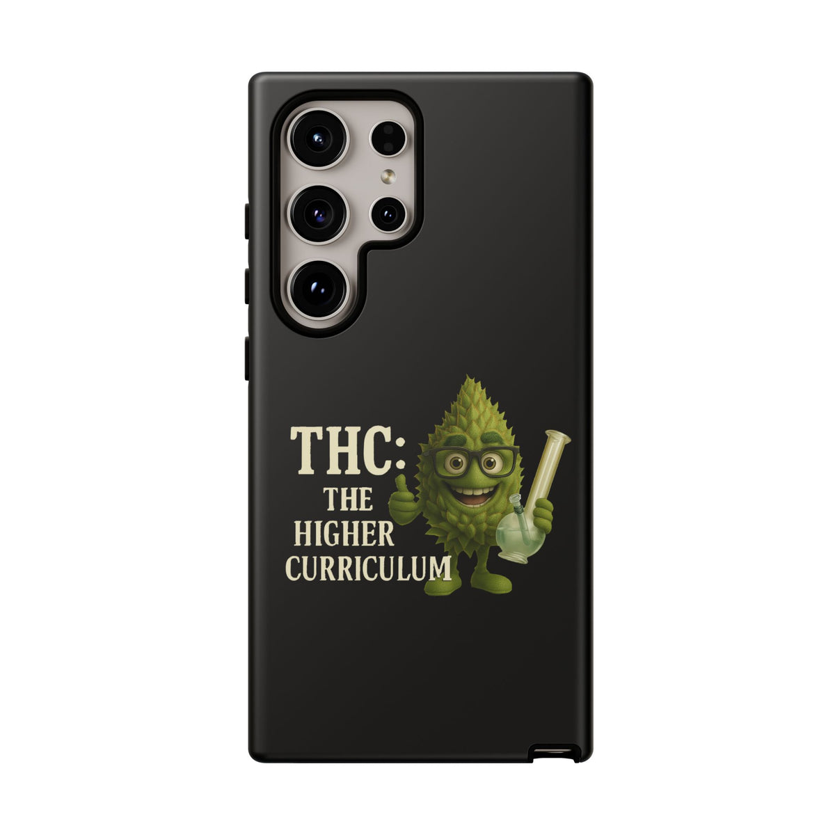 THC The Higher Curriculum Phone Case – Funny Cannabis Nug Cartoon iPhone Case