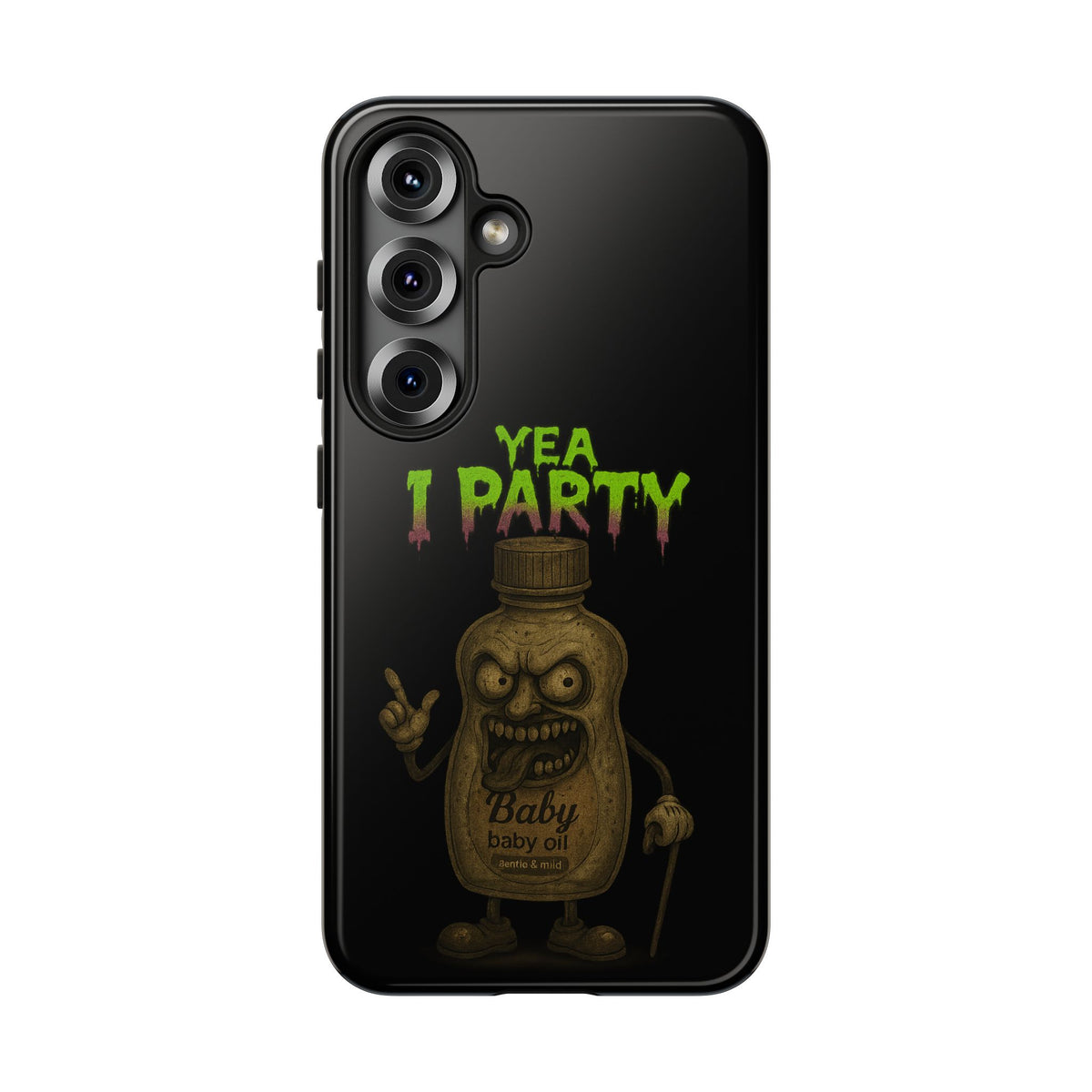Phone Case — 'Yea I Party' Creepy Baby Bottle Graphic