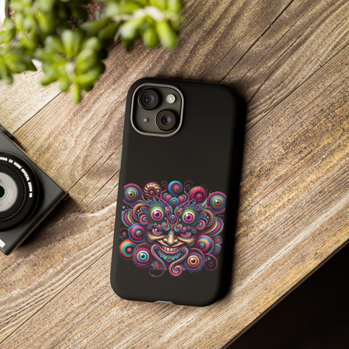 Psychedelic Smiling Eye Cluster Phone Case