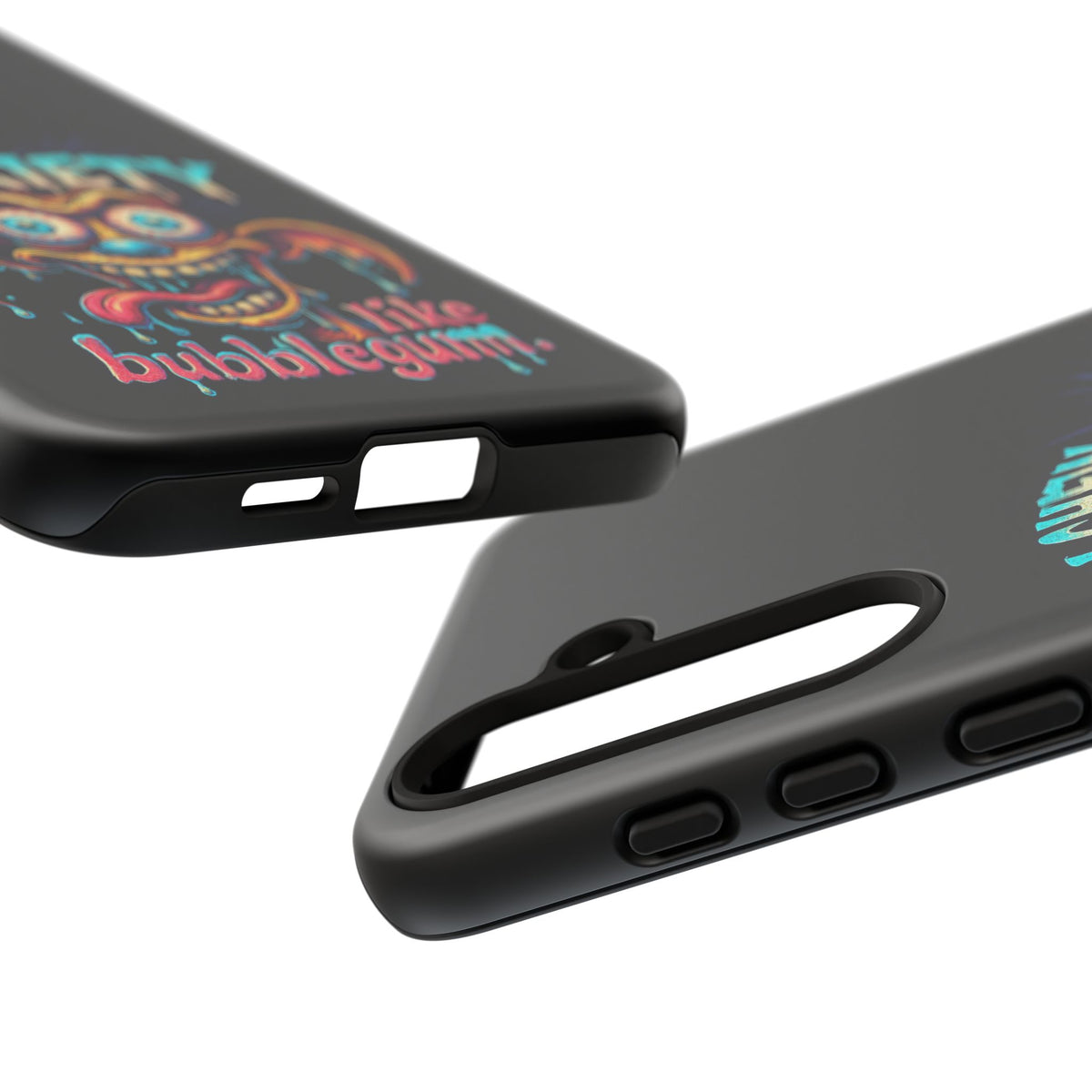 Phone Case — "I Chew Anxiety Like Bubblegum" Retro Monster Design