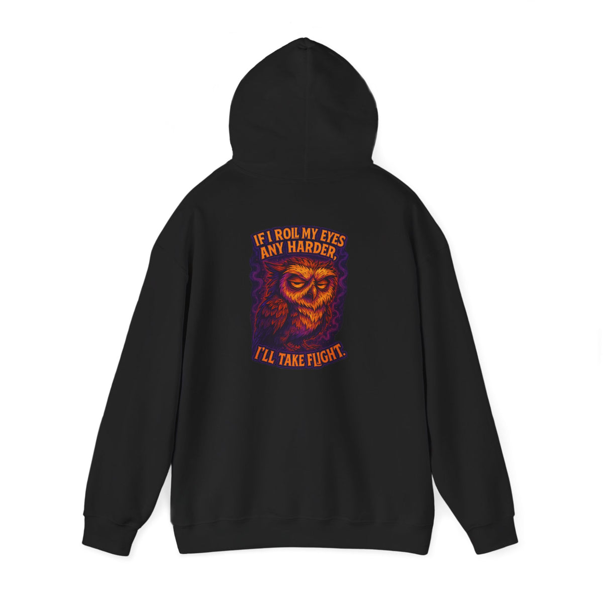 Hoodie — Vintage Owl 'I'll Take Flight' Graphic Hoodie