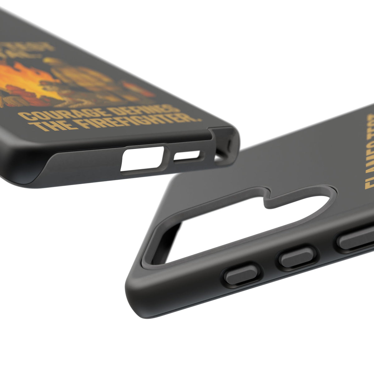 Firefighter Phone Case - "Flames Test Metal. Courage Defines the Firefighter" Protective iPhone Cover