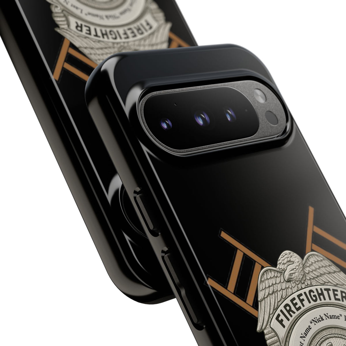 Firefighter Badge Tough Phone Case — Firefighter Helmet & Ladders Protective Case