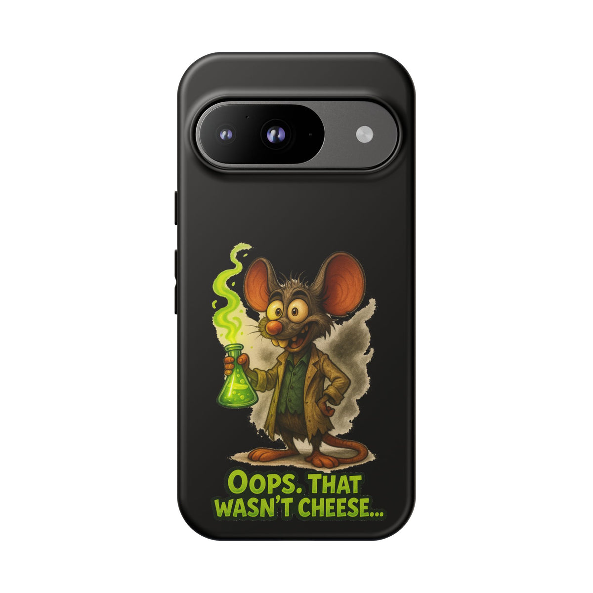Phone Case — Funny Cartoon Rat "Oops That Wasn't Cheese" Protective Cover