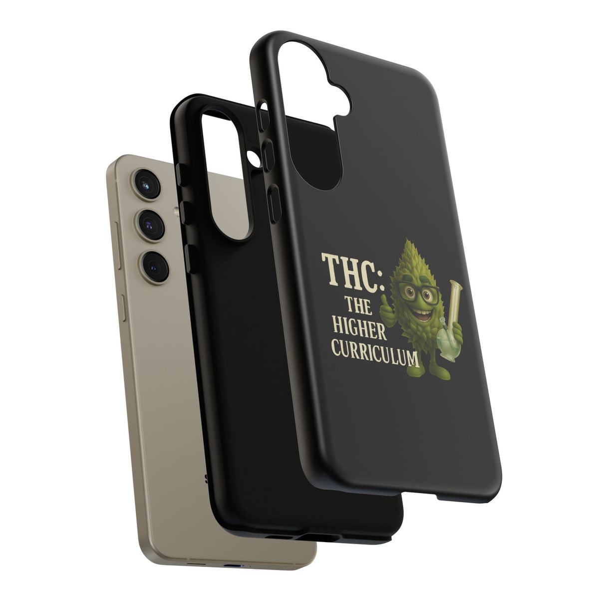THC The Higher Curriculum Phone Case – Funny Cannabis Nug Cartoon iPhone Case