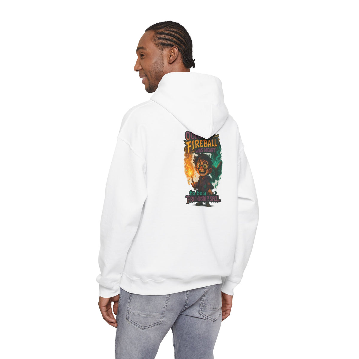 Fireball Demon Hoodie — Fiery Illustration Sweatshirt