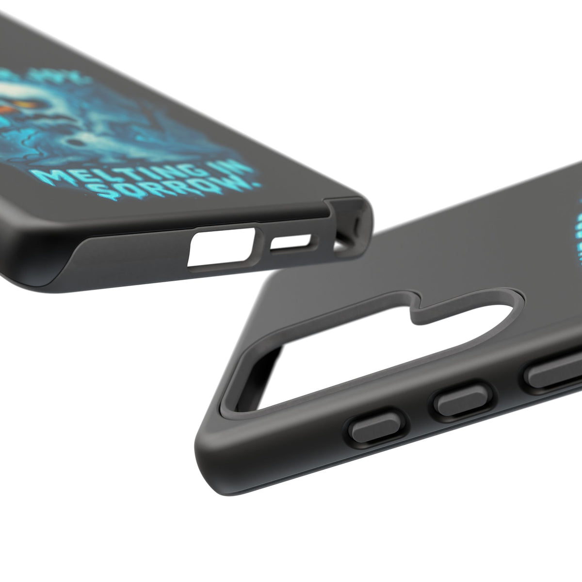 Phone Case — 'Built for Joy, Melting in Sorrow' Blue Melting Snowman Protective Case