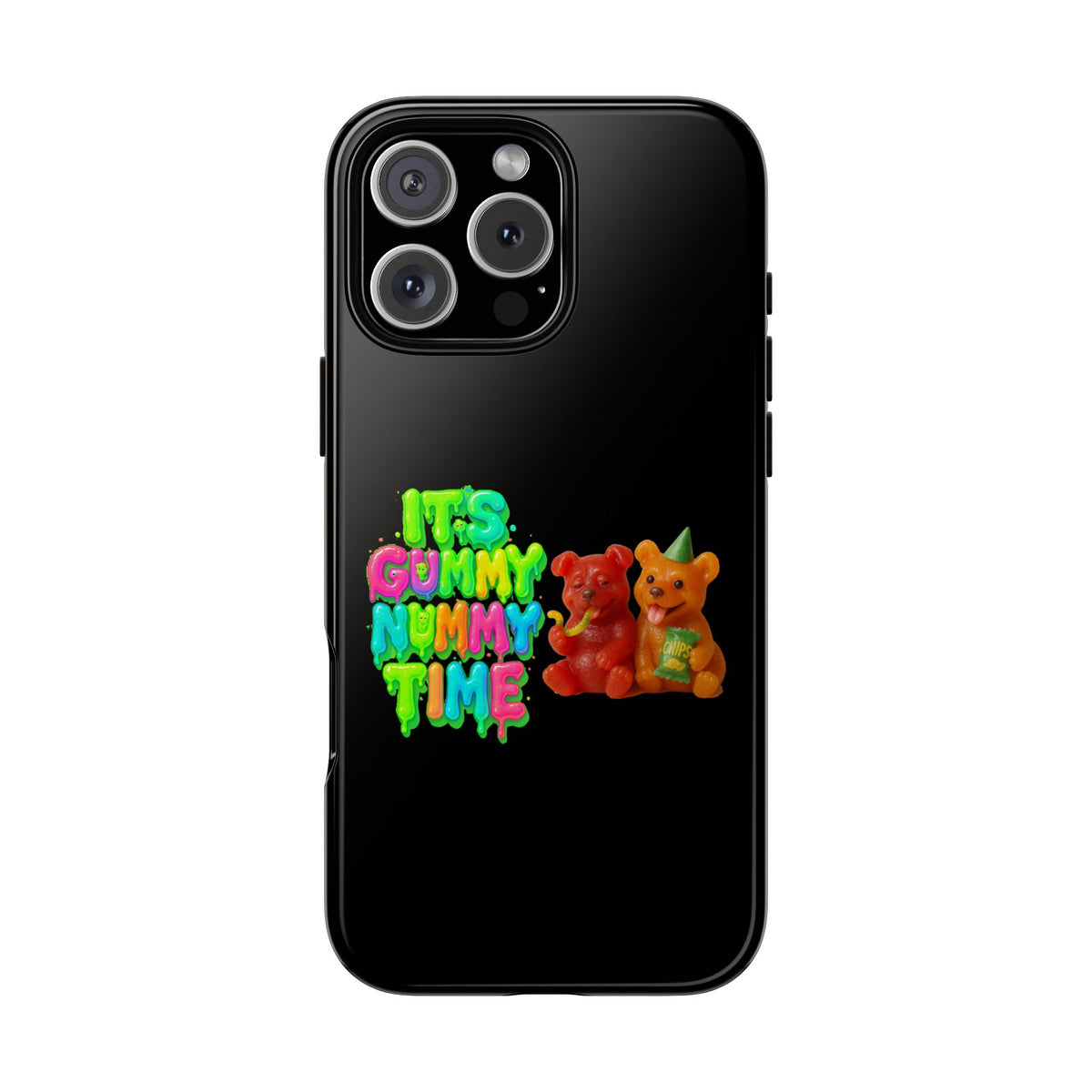 Phone Case — "It's Gummy Nummy Time" Colorful Gummy Bear Protective Case