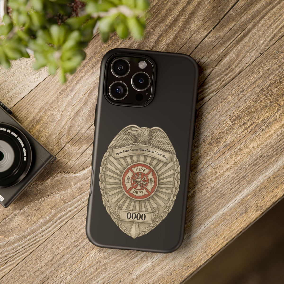 Firefighter Badge Phone Case – Personalized Dept. Emblem Tough Case