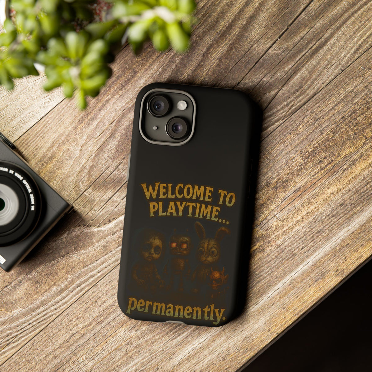 Phone Case — "Welcome to Playtime... Permanently." Horror Game Character Protective Case