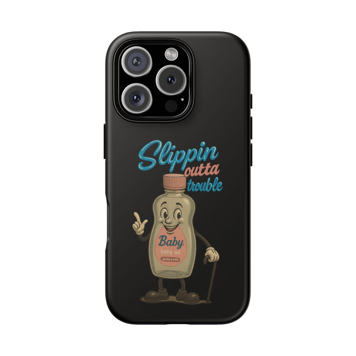 Phone Case — Retro 'Slippin Outta Trouble' Baby Bottle Design