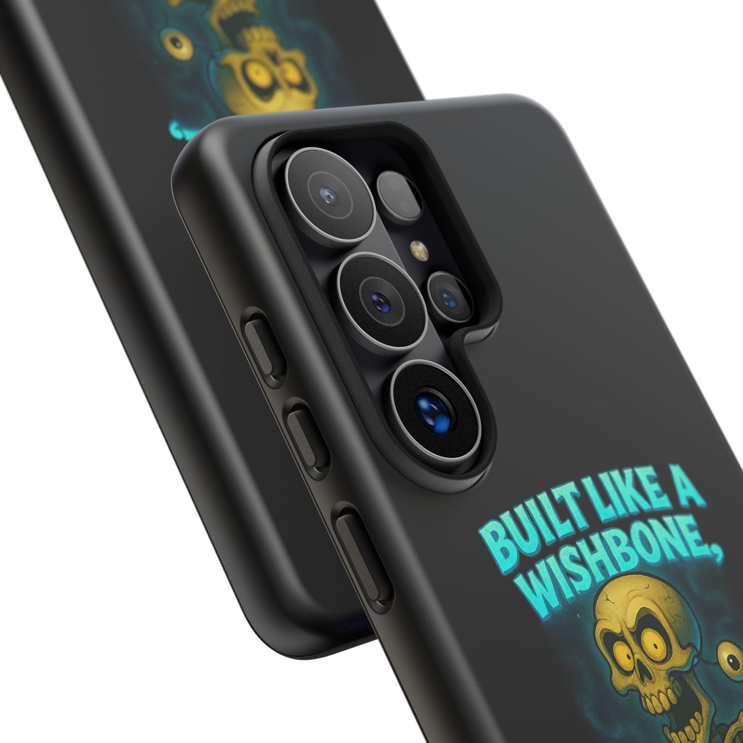Phone Case — "Built Like a Wishbone, Vibes Like a Crypt Keeper" Skeleton Tough Case