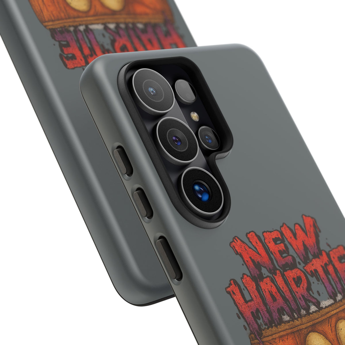 Phone Case — 'New Hairte' Funny Grinning Tongue-Out Monster Design