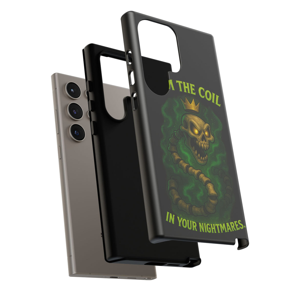 Tough Cases — “I Am The Coil In Your Nightmares” Skull Snake Shockproof Phone Case