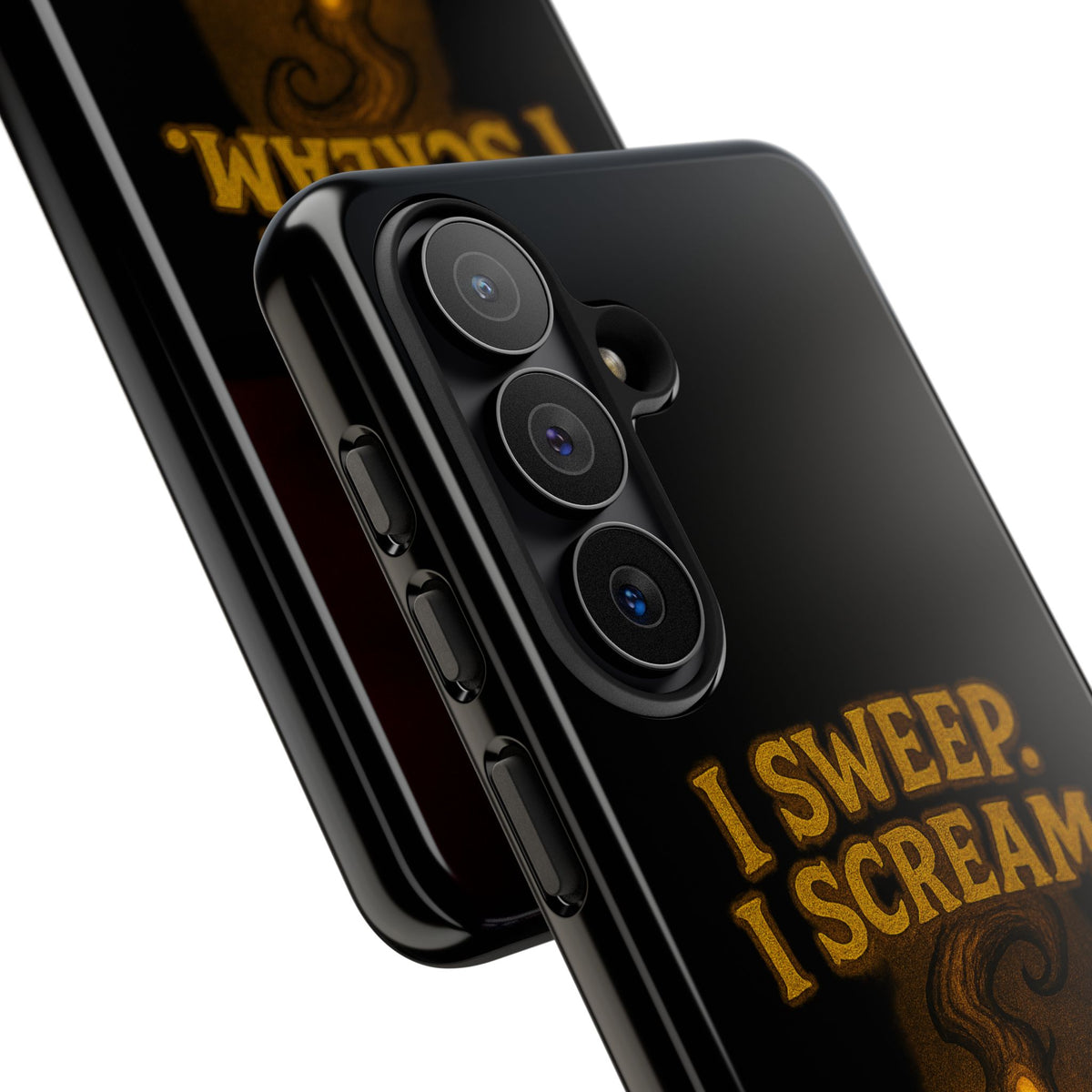 Phone Case — "I Sweep. I Scream. I Smile in That Order." Halloween Horror Design