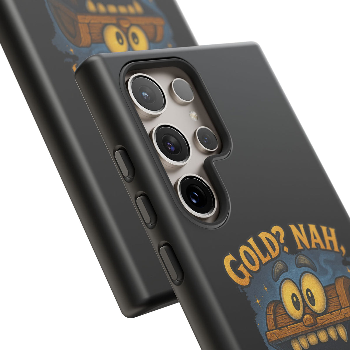 Phone Case — “Gold? Nah, I’m Full of Disappointment” Funny Treasure Chest Design
