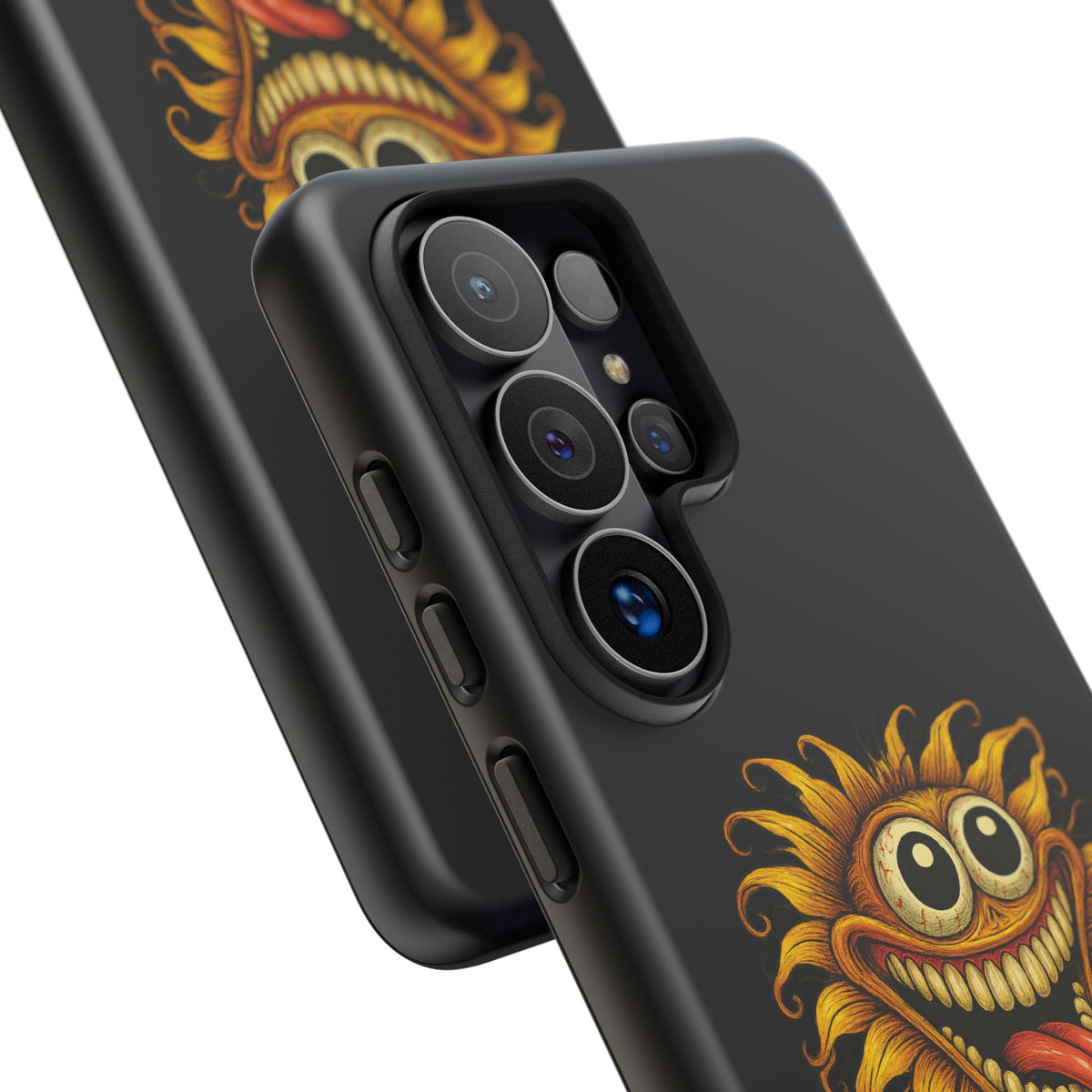 Phone Case - Smiling Sunflower Design with "Photosynthesizing the Universe One Breakdown at a Time"