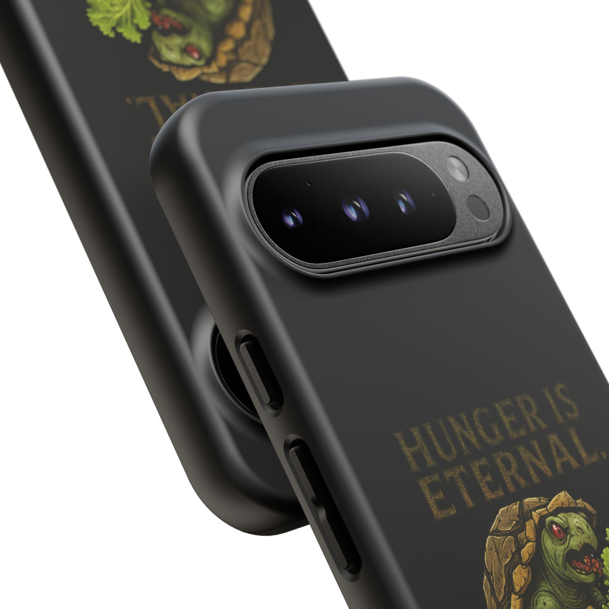 Phone Case — "Hunger Is Eternal, Your Fingers Are Optional" Turtle Monster Design
