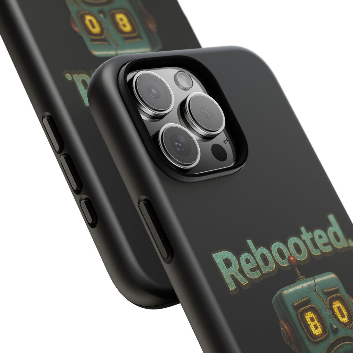 Phone Case — 'Rebooted. Still Awkward.' Retro Robot Protective Cover