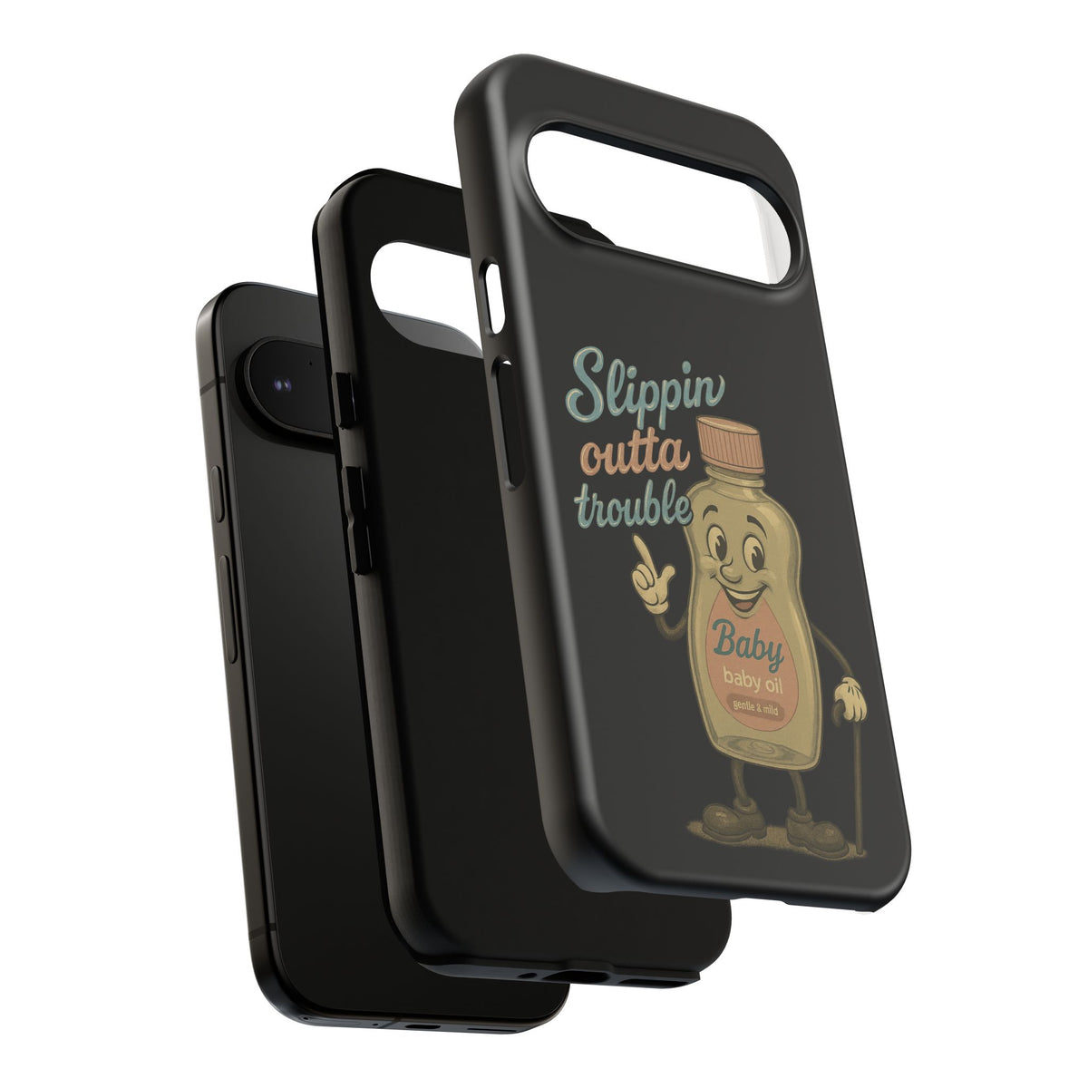 Phone Case — 'Slippin Outta Trouble' Retro Baby Oil Mascot
